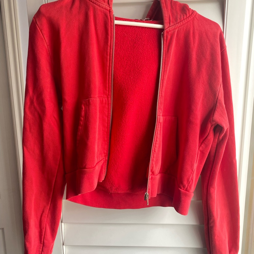 Red Zip-Up Hoodie